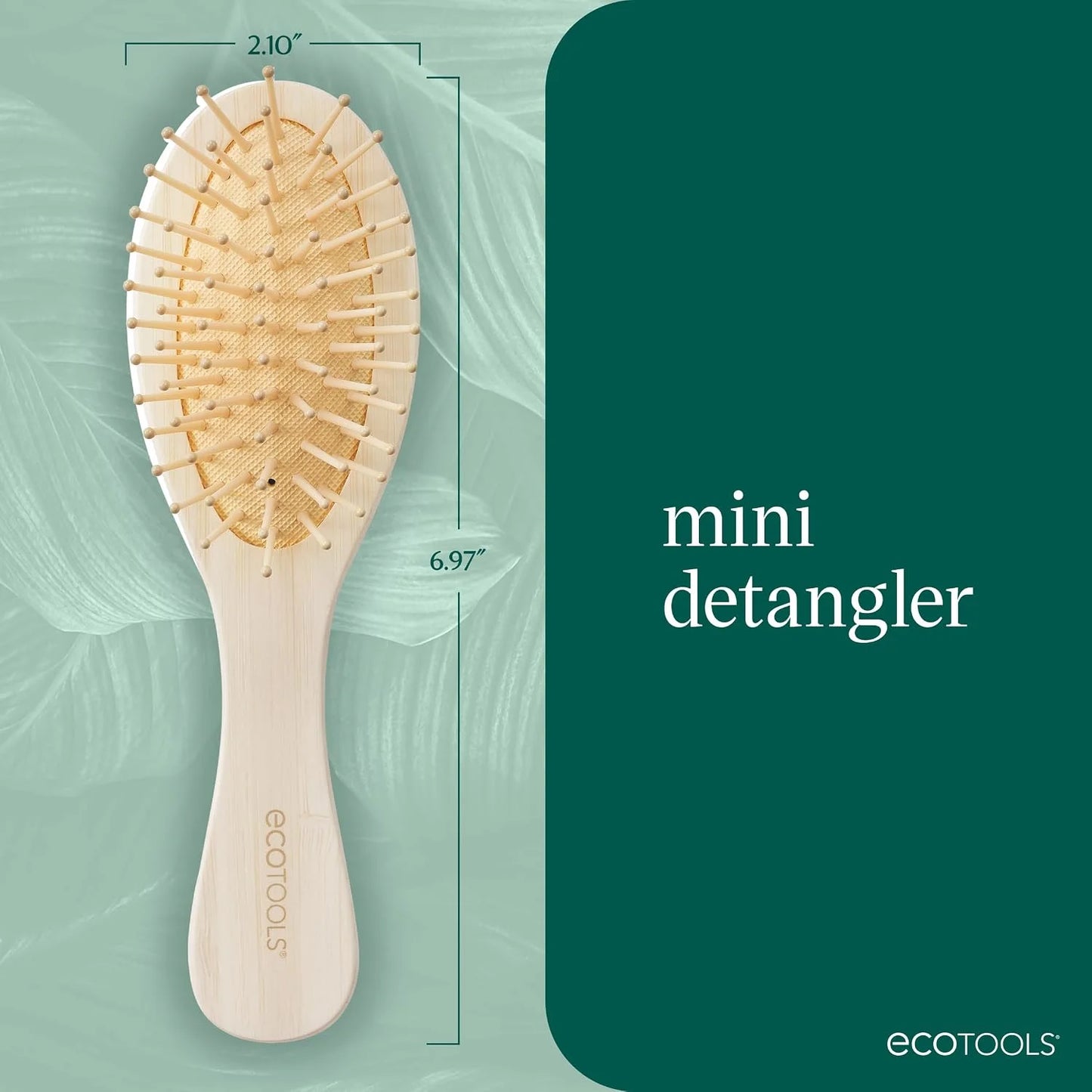 EcoTools Slick Back Hairbrush, Small Brush for Ponytail or Bun, 1 Count