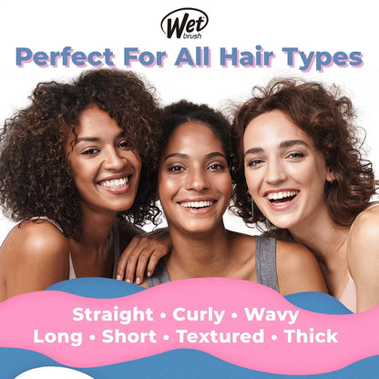 Wet Brush Disney Original Detangler Brush Princess Wholehearted - Jasmine, Dark Purple - All Hair Types - Ultra-Soft IntelliFlex Bristles Glide Through Tangles with Ease