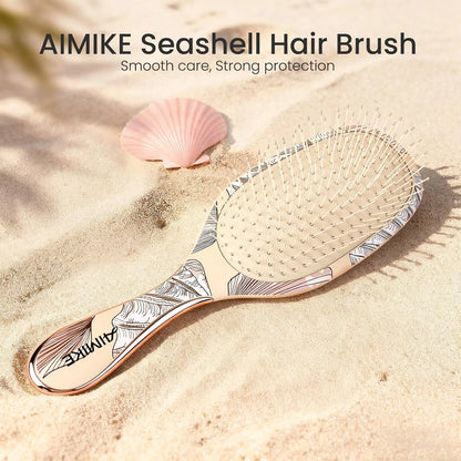 AIMIKE Detangler Paddle Hair Brush for Women & Fine Hair, Wet & Dry