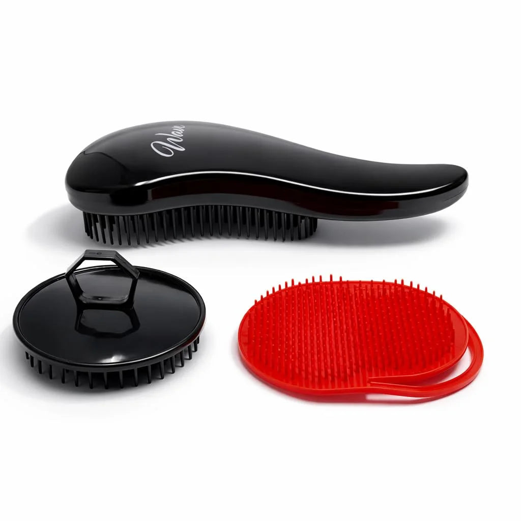 G.B.S Wave Detangling 3-in-1 Hair Brush Set (Pink)