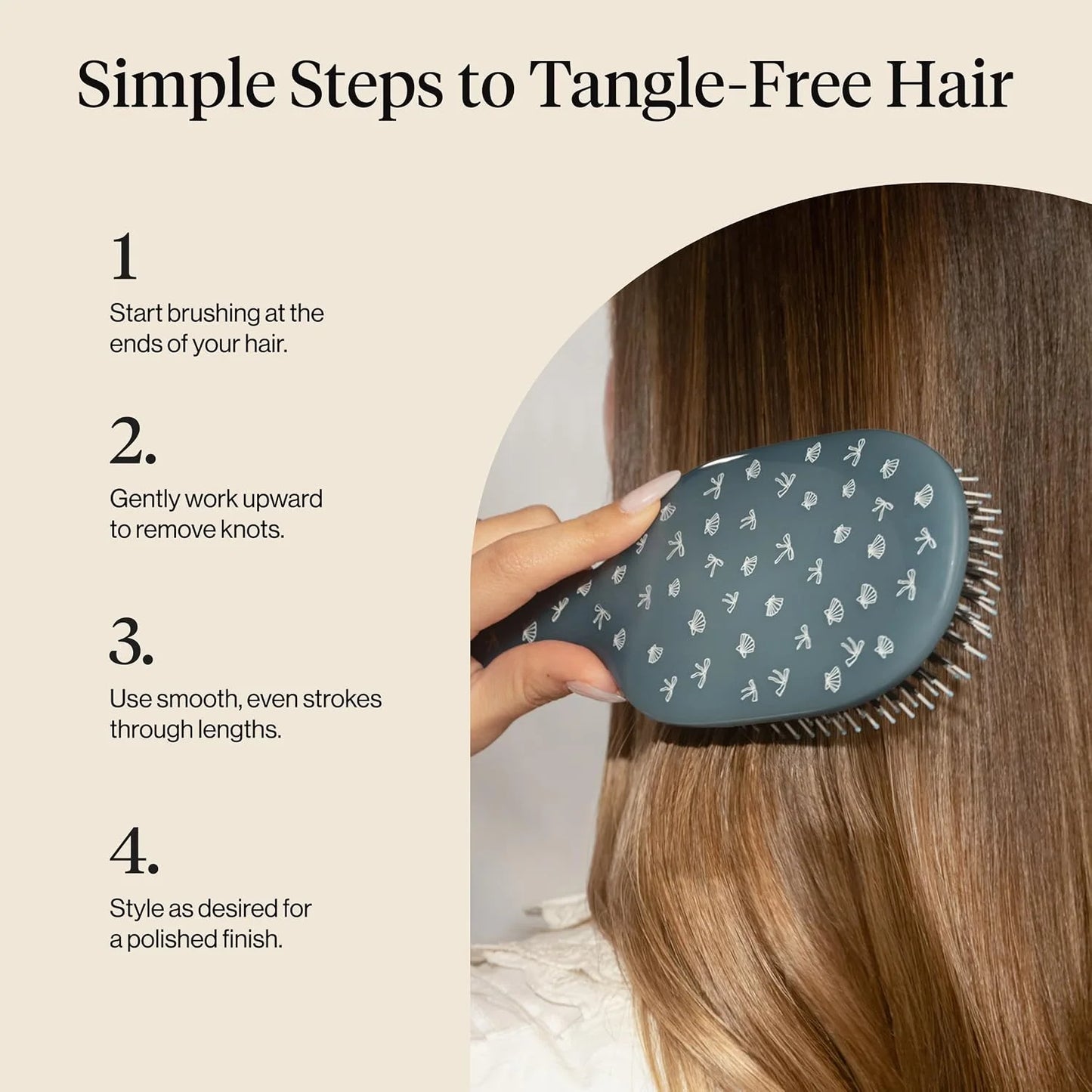 Kitsch Smooth & Polish Hair Brushes For Women and Men - Haze Blue
