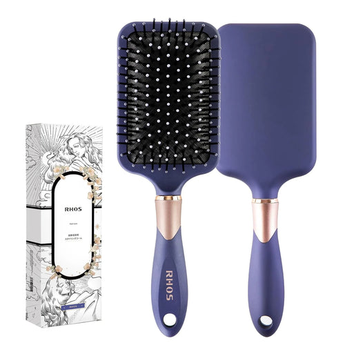 Purple Square Paddle Hair Brush for Women Men's Thin,Short,Thick,Long Hair