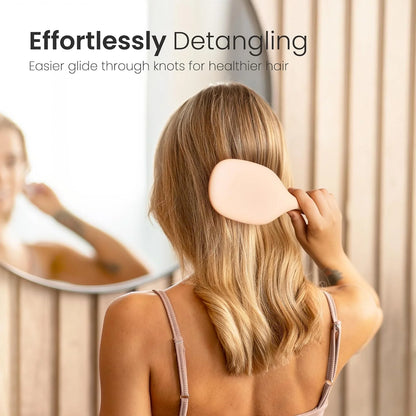 AIMIKE Rose Luxe Detangler Brush, Fine Thin Hair, Wet Dry Paddle Hair Brush