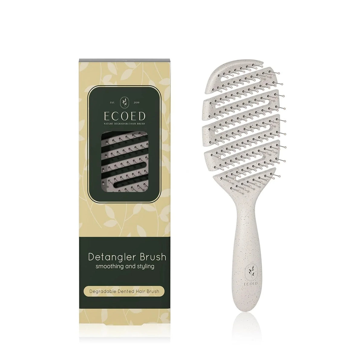 Detangler Hairbrush, Soft Bristle Detangling Brush,Quick Smoothing(Natural)