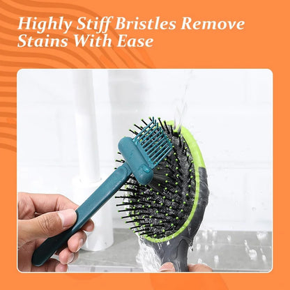 2 In 1 Hair Brush Cleaning Tool, 2025 New Comb Cleaning Brush, Portable Brush Cleaner for Travel, Hairbrush Cleaning Tool for Hair Salons (Green*2)