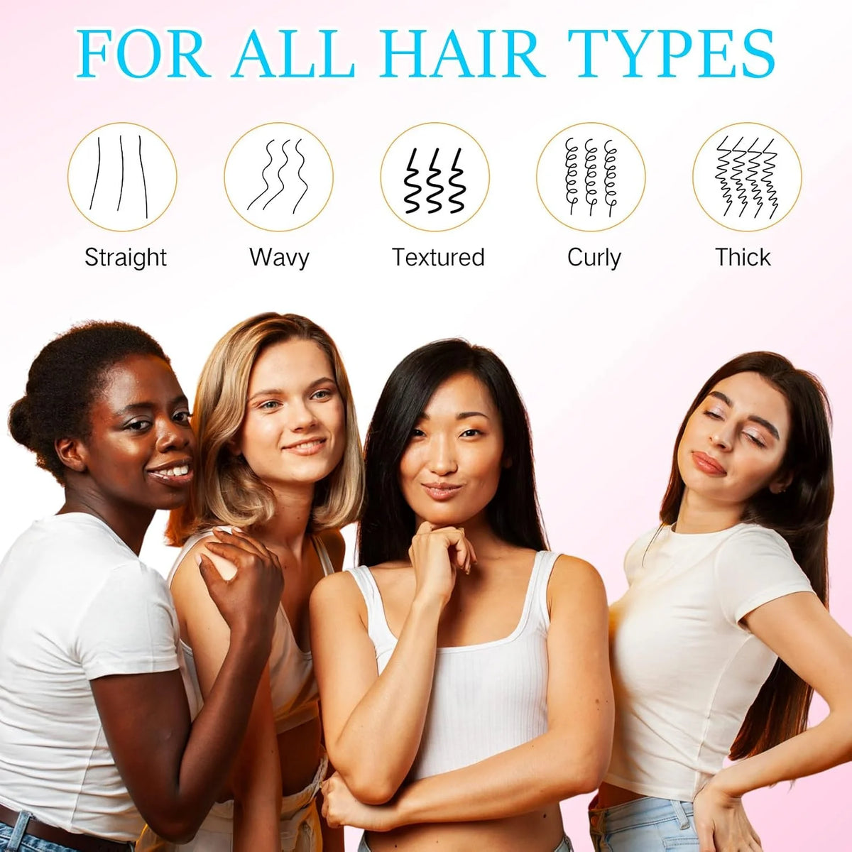 Nuenen 6 Pcs Wet Detangling Hair Brush, Dry Soft Bristle, Black