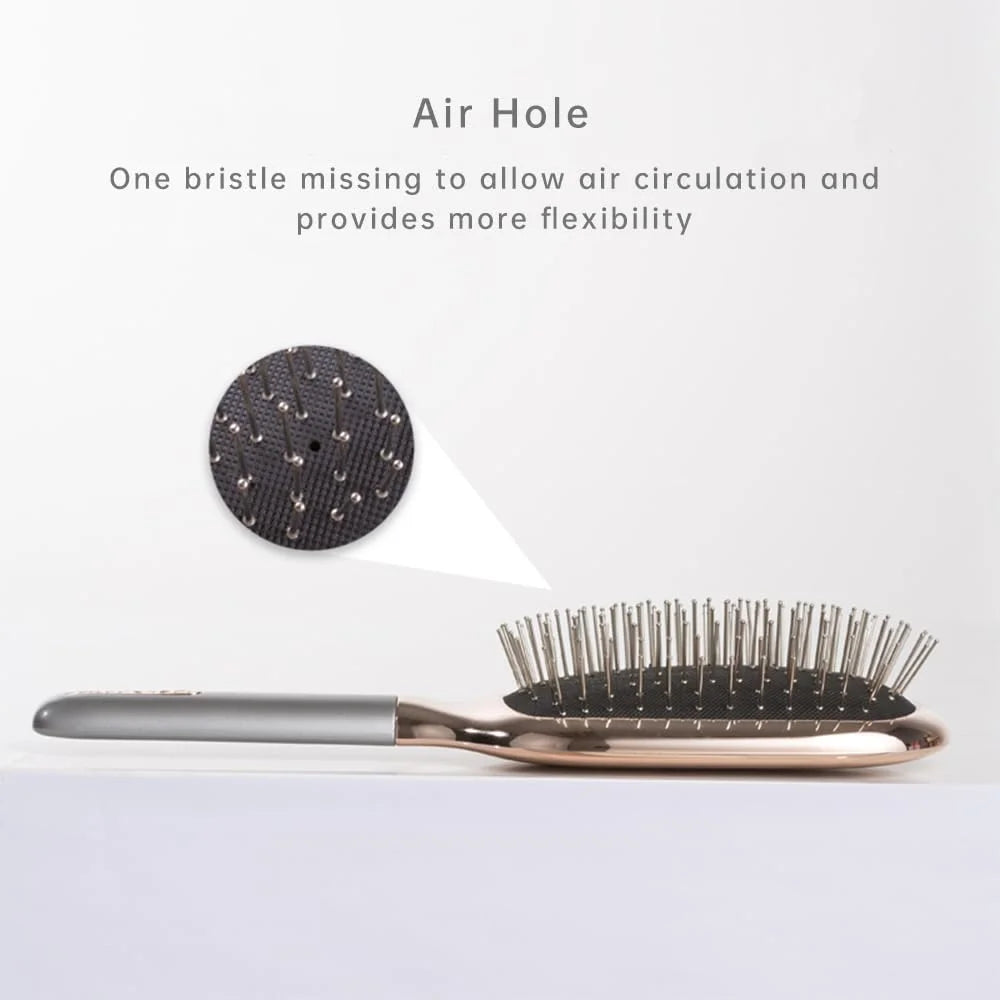 Melbang Hair Brush for Thick Curly Thin Long Short Wet or Dry Hair Adds Shine and Makes Hair Smooth Hair Comb Paddle Hair Brush for Men Women Kid (Silver)