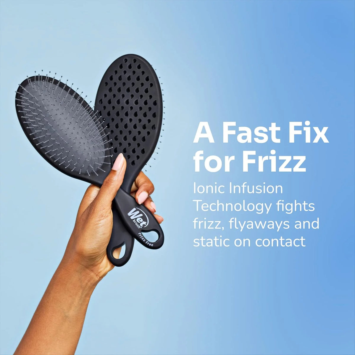 Wet Brush Frizz-Free Detangler Brush with Ionic Technology, Pink, Provides Frizz Control, Reduces Static, and Smooths All Hair Types, Best For Dry Hair, Made for Women, Men & Kids