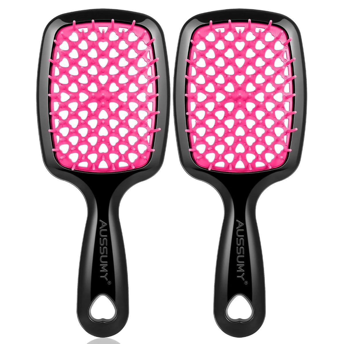 4 Pack Vented Detangling Hair Brush - Detangler Hairbrush with Soft Bristles for Effortless Tangle Free - Ideal for Wet Dry or Curly Damaged Hair for Women Men Kids