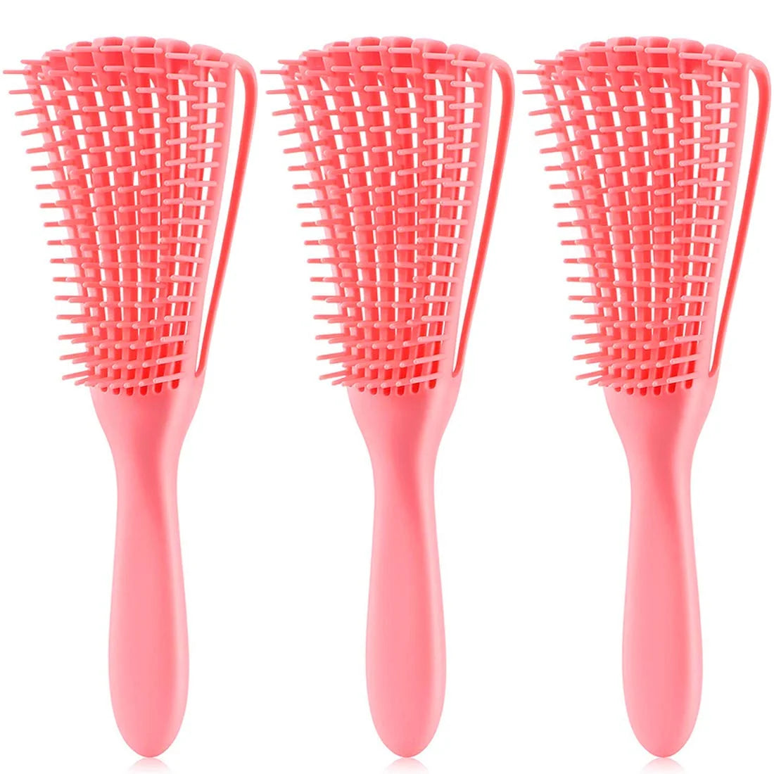 Hair Brush, Detangling Brush for Afro America/African Hair Textured 3a to 4c Kinky Wavy/Curly/Coily/Wet/Dry/Oil/Thick/Long Hair, Knots Detangler Scalp Massage Comb (2 pcs, Blue-Blue)