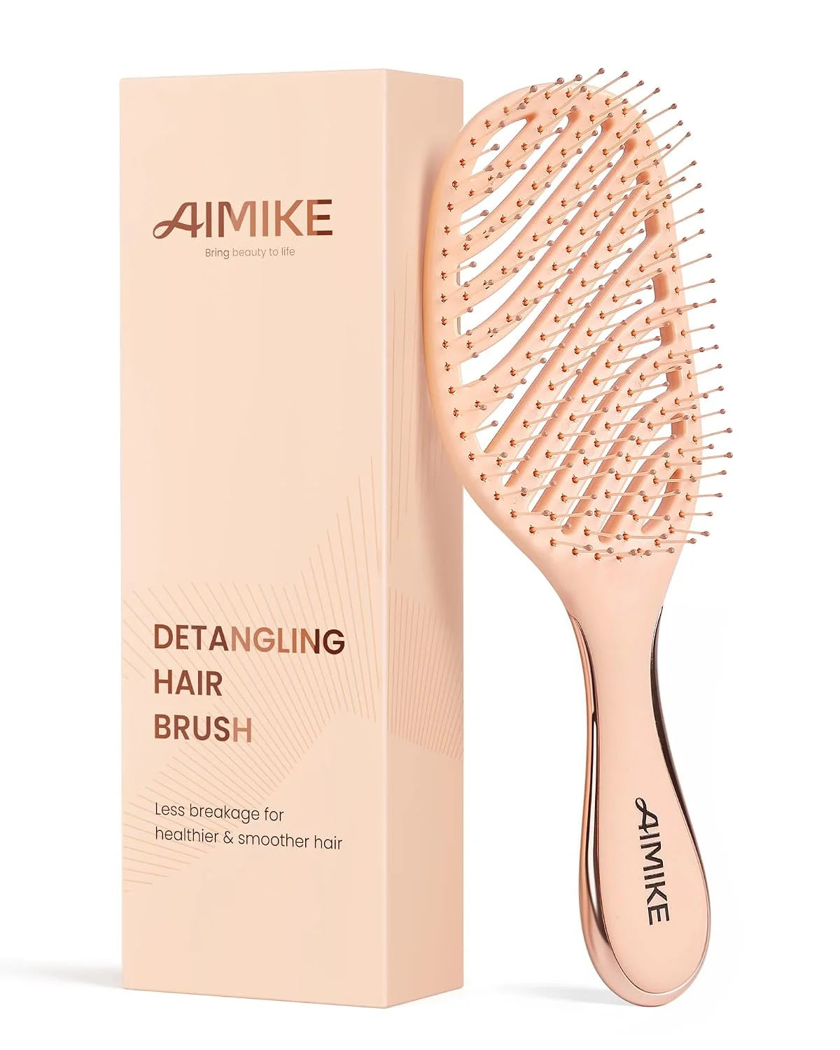 AIMIKE Detangler Paddle Hair Brush for Women & Fine Hair, Wet & Dry