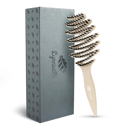 Natural Boar Bristle Hair Brush for Fine Hair - A Great Gift