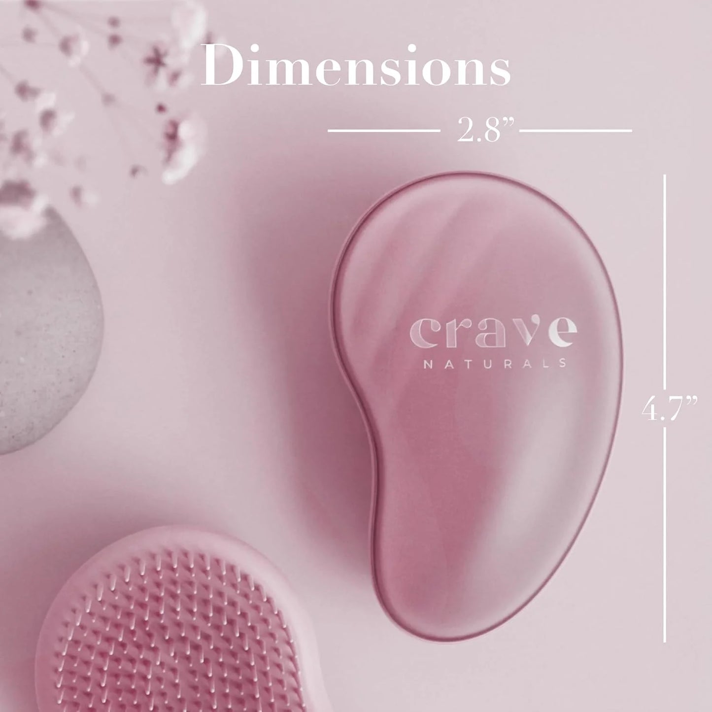 Crave Naturals Detangling Hair Brush Large Turquoise – Glide Thru Hair Detangler Brush for Women, Kids & Toddlers – Gentle Scalp Care, No-Pain Tangle-Free Hairbrush for All Hair Types