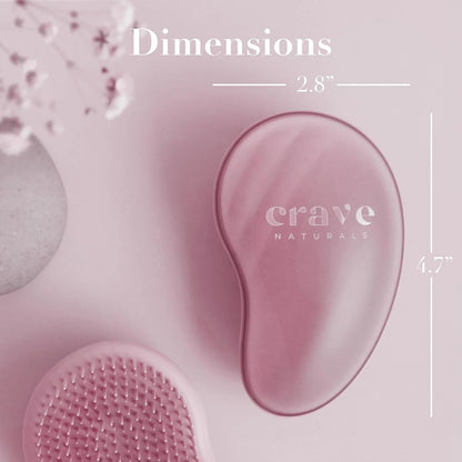 Crave Naturals Detangling Hair Brush Large Turquoise – Glide Thru Hair Detangler Brush for Women, Kids & Toddlers – Gentle Scalp Care, No-Pain Tangle-Free Hairbrush for All Hair Types