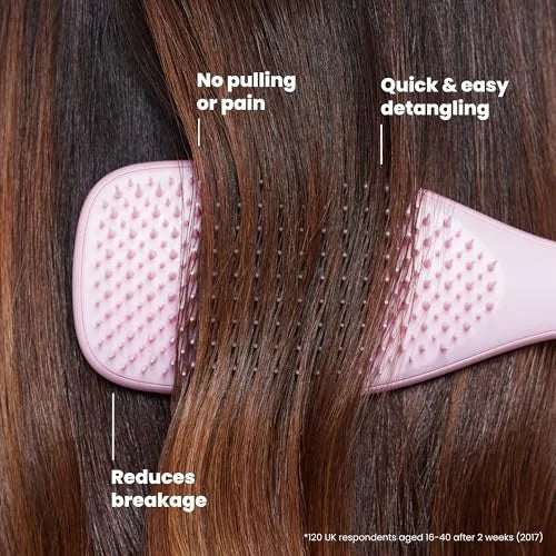 Tangle Teezer Ultimate Detangler Brush, Straight to Wavy, Millennial Pink