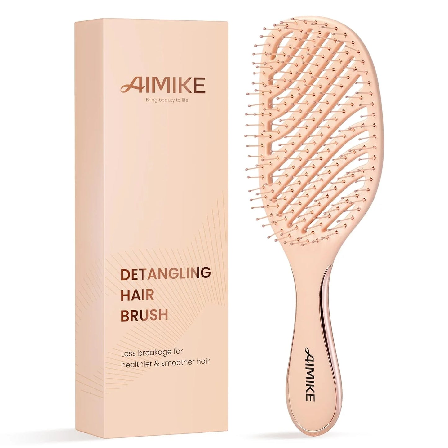 AIMIKE Spiral Flex Hair Brush for Fine Hair, Gentle Detangler for Women