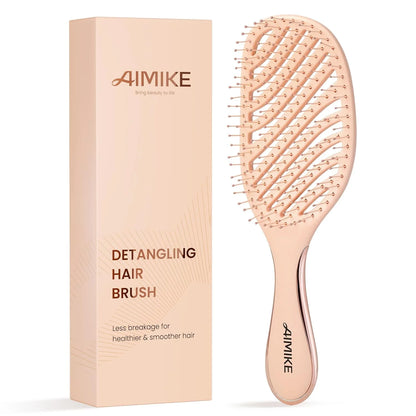 AIMIKE Spiral Flex Hair Brush for Fine Hair, Gentle Detangler for Women