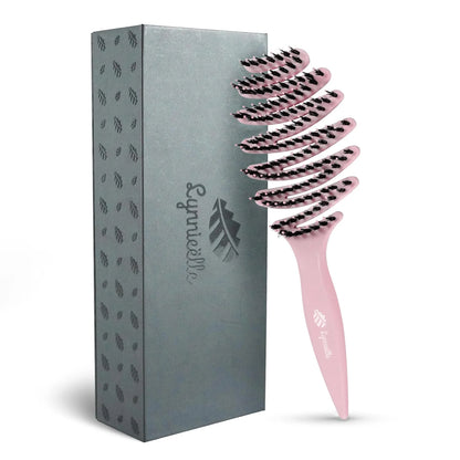 Natural Boar Bristle Hair Brush for Fine Hair - A Great Gift