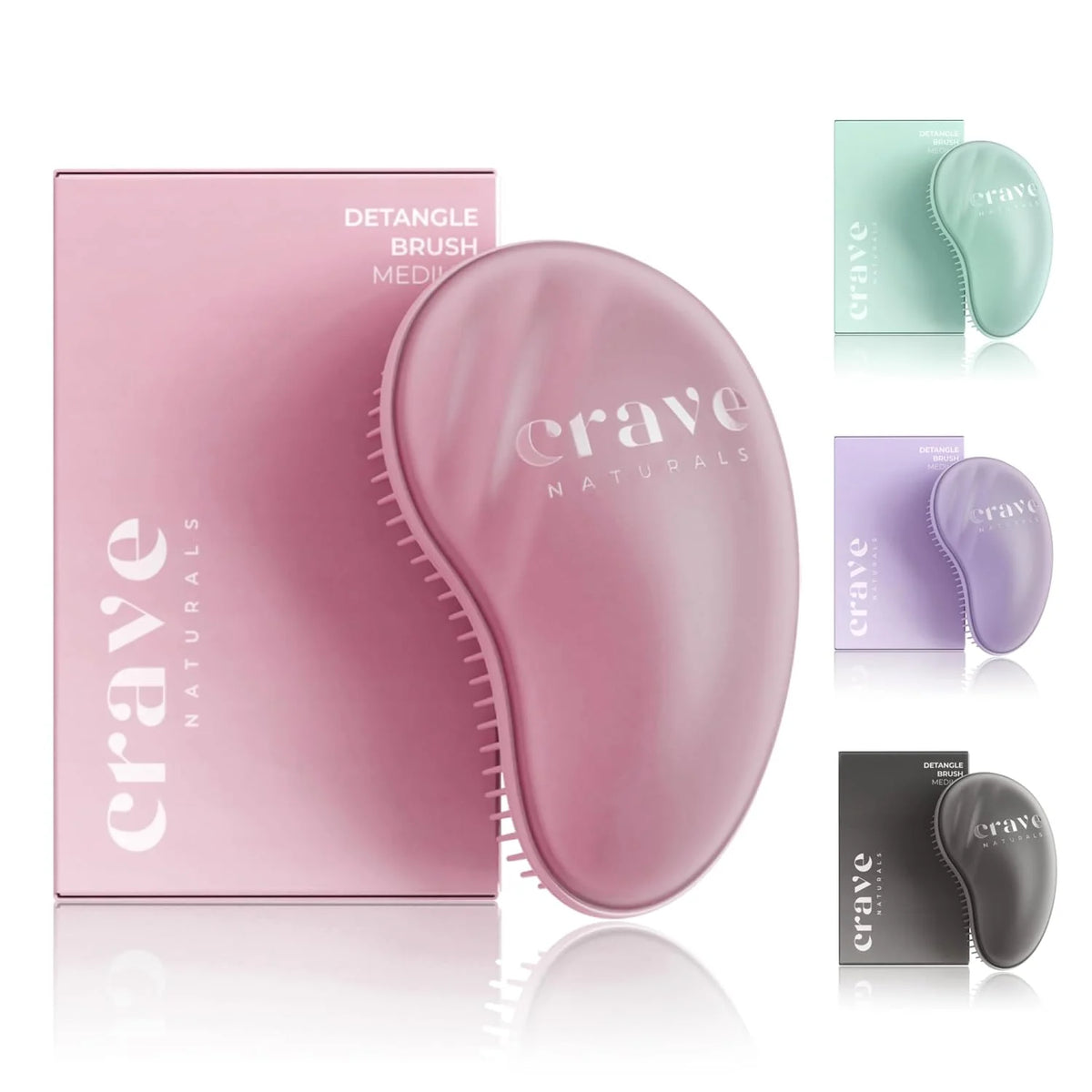 Crave Naturals Detangling Hair Brush Large Turquoise – Glide Thru Hair Detangler Brush for Women, Kids & Toddlers – Gentle Scalp Care, No-Pain Tangle-Free Hairbrush for All Hair Types