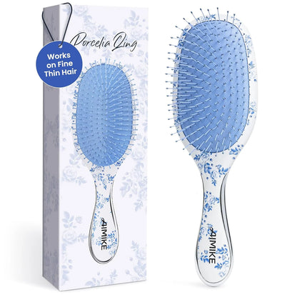 AIMIKE Rose Luxe Detangler Brush, Fine Thin Hair, Wet Dry Paddle Hair Brush