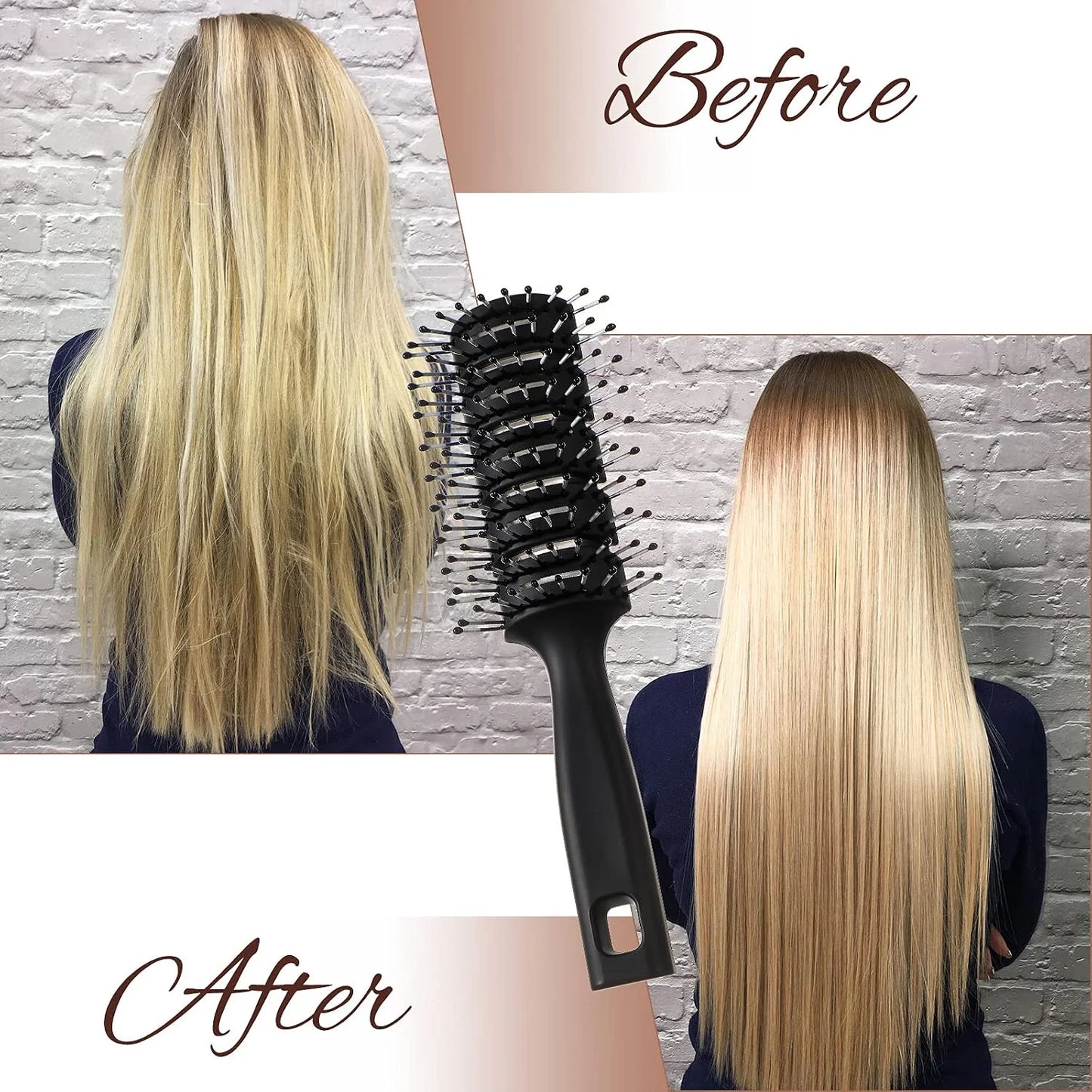 Patelai 3 Pcs Vent Hair Brush for Women Detangling Anti Static,Black