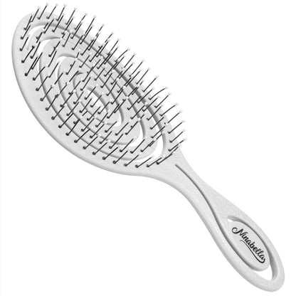 Ninabella Detangler Brush - No Tangle Hair Brush for Women, Fine, Thick and Long Hair - Hairbrush for Wet and Dry Hair, Gentle on the Scalp - Light Blue