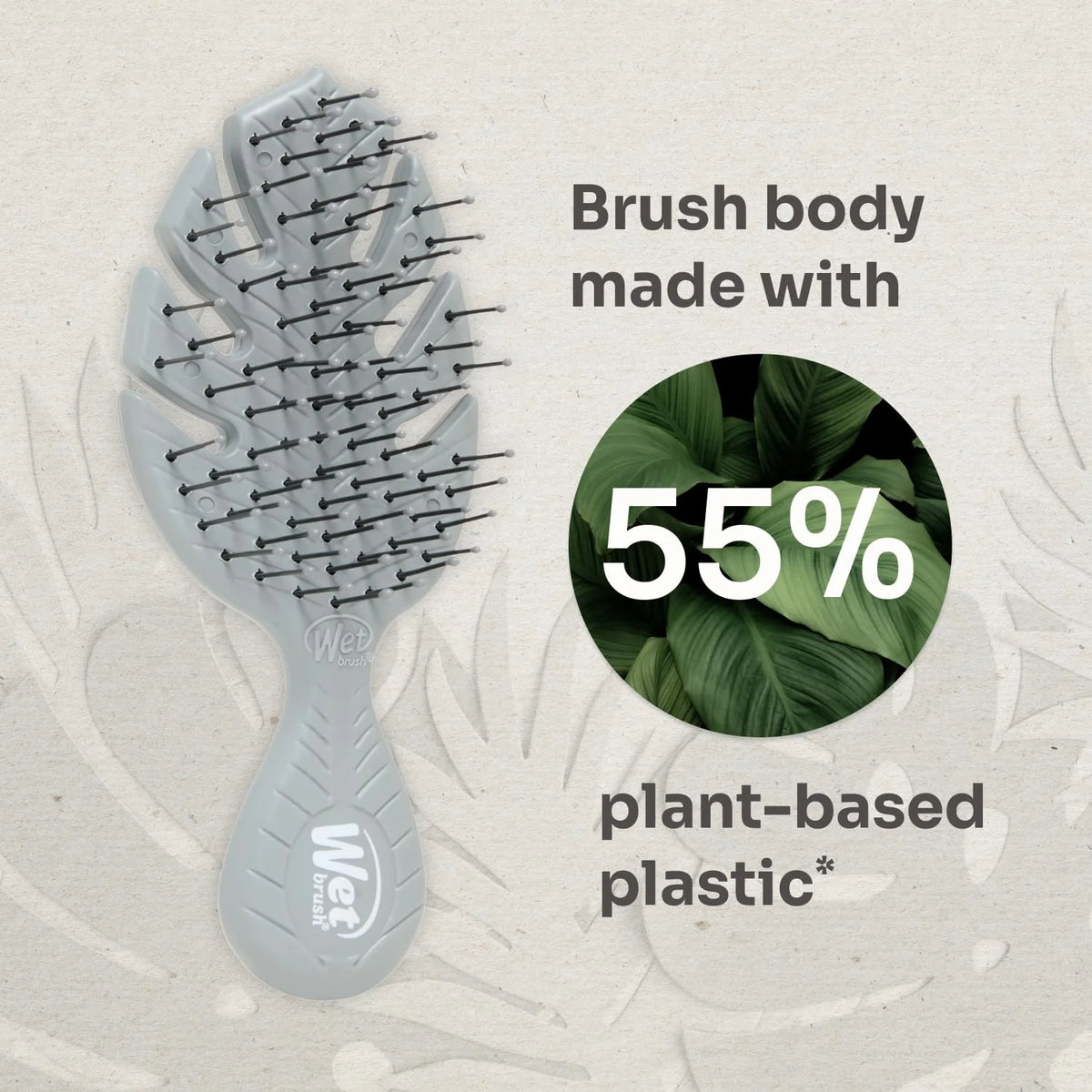 Wet Brush Go Green Mini Detangler, Purple - Detangling Travel Hair Brush - Ultra-Soft IntelliFlex Bristles Glide Through Tangles & Gently Loosens Knots While Minimizing Pain, Split Ends & Breakage