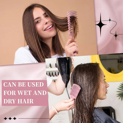 Patelai 3 Pcs Vent Hair Brush for Women Detangling Anti Static,Black