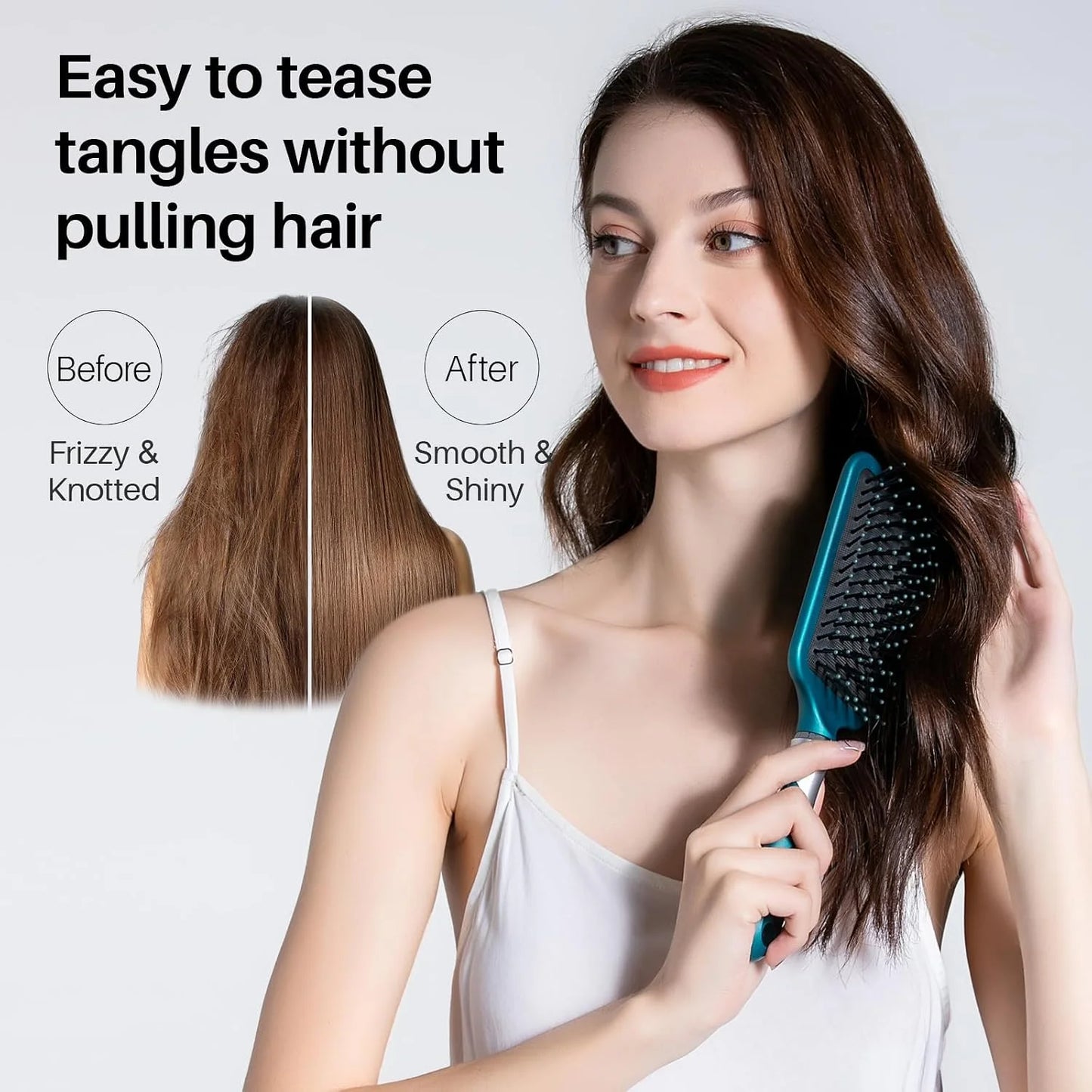 Purple Square Paddle Hair Brush for Women Men's Thin,Short,Thick,Long Hair