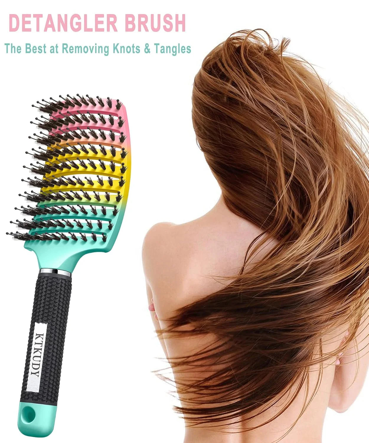 Detangling Brush for Women & Kids, Wet & Dry Hair, All Hair Types