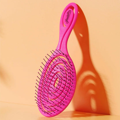 Ninabella Detangler Brush - No Tangle Hair Brush for Women, Fine, Thick and Long Hair - Hairbrush for Wet and Dry Hair, Gentle on the Scalp - Light Blue