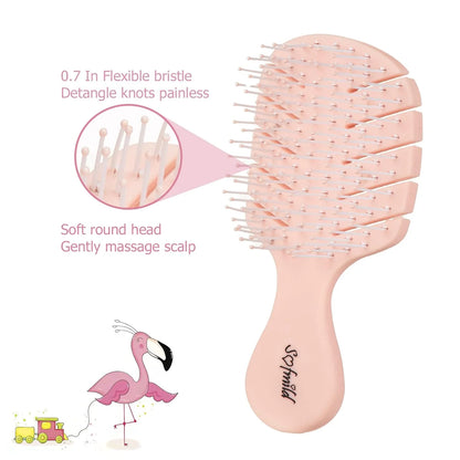 Hair Brush, Vented Paddle Detangle Brush, Purple