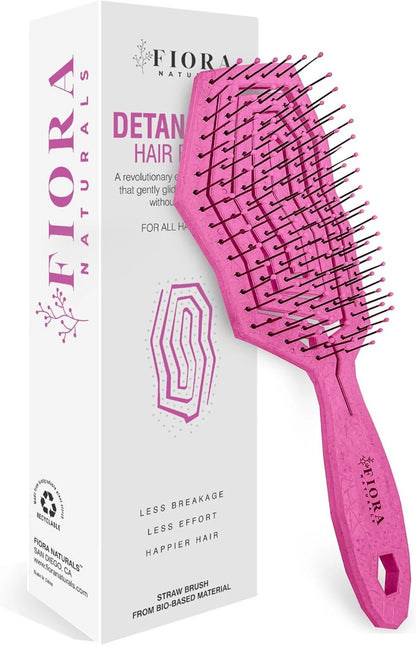 Fiora Naturals Detangling Hair Brush for Women, Detangler Hair Brush, Pink
