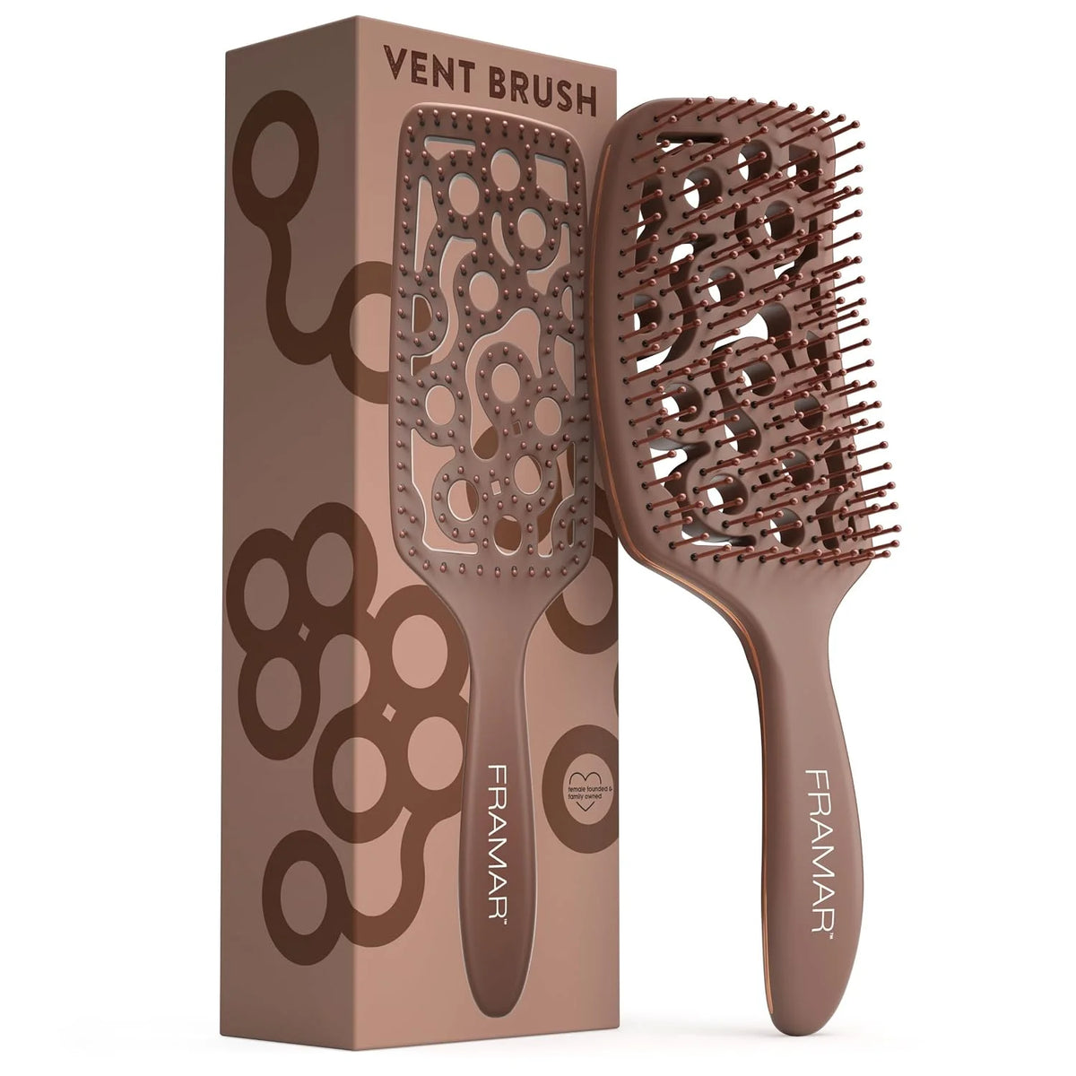 FRAMAR Professional Vented Hair Brush, Curved Hair Brush For Blow Drying