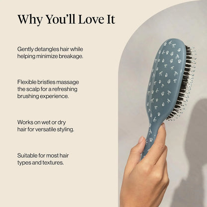 Kitsch Smooth & Polish Hair Brushes For Women and Men - Haze Blue