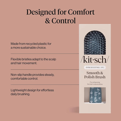 Kitsch Smooth & Polish Hair Brushes For Women and Men - Haze Blue