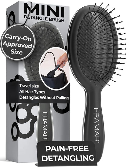 FRAMAR Checkered Hair Brush Detangler, Wet Hair Brushes For Women – Pink