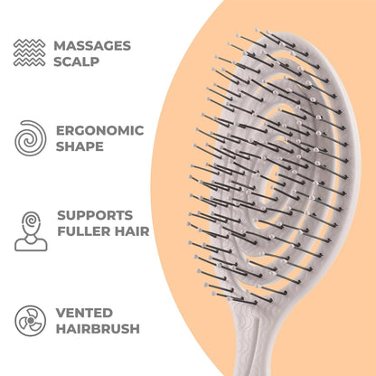 Ninabella Detangler Brush - No Tangle Hair Brush for Women, Fine, Thick and Long Hair - Hairbrush for Wet and Dry Hair, Gentle on the Scalp - Light Blue