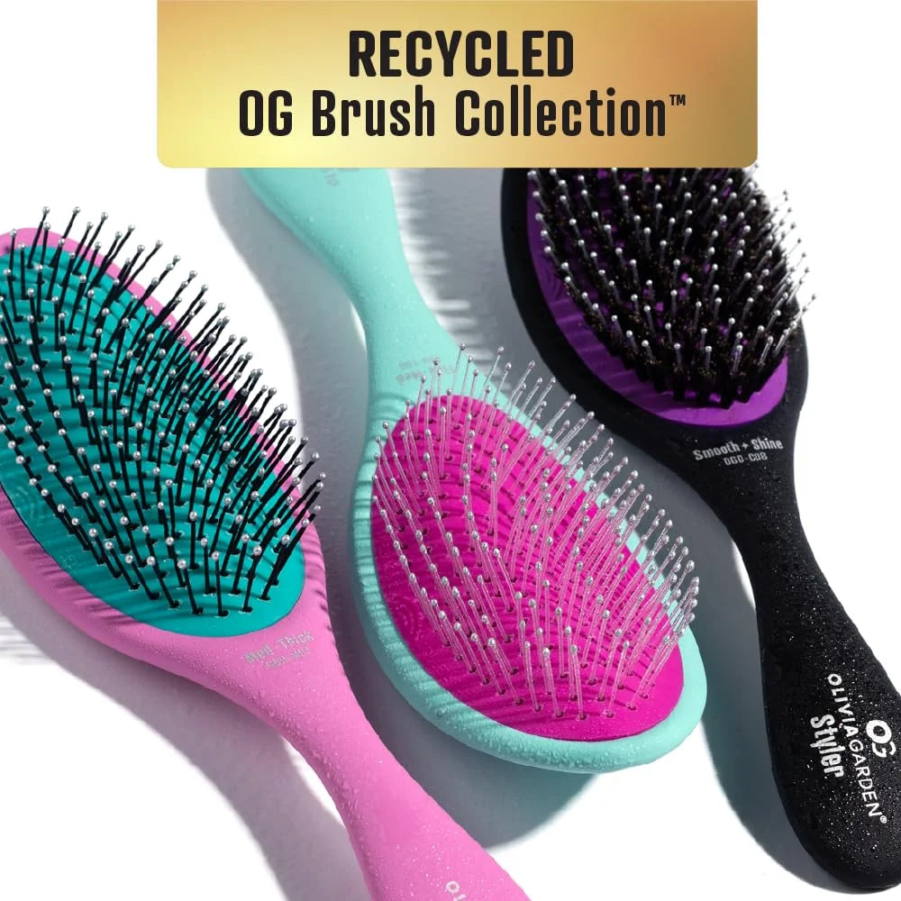 Olivia Garden Aurora Detangler Brush for Wet and Dry Fine to Medium Hair - Detangling Brush for Women, Men, Kids