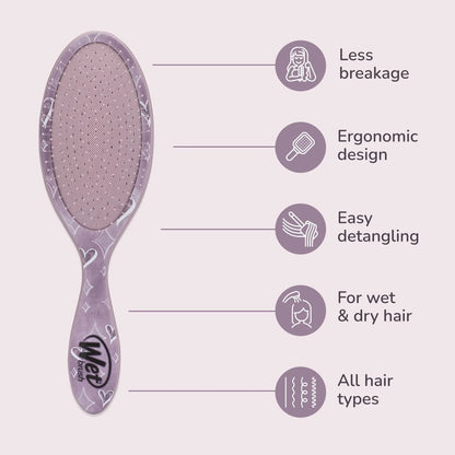 Wet Brush Original Detangling Hair Brush, Hello Disney Daisy Duck - Ultra-Soft IntelliFlex Bristles - Detangler Brush Glide Through Tangles With Ease For All - For Women, Men, Wet & Dry Hair