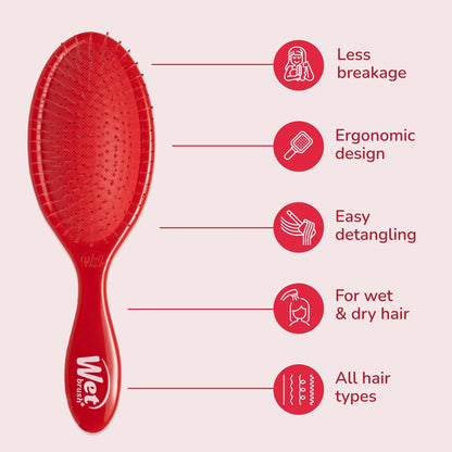 Wet Brush Original Detangler Hair Brush, Purple, For All Hair Textures