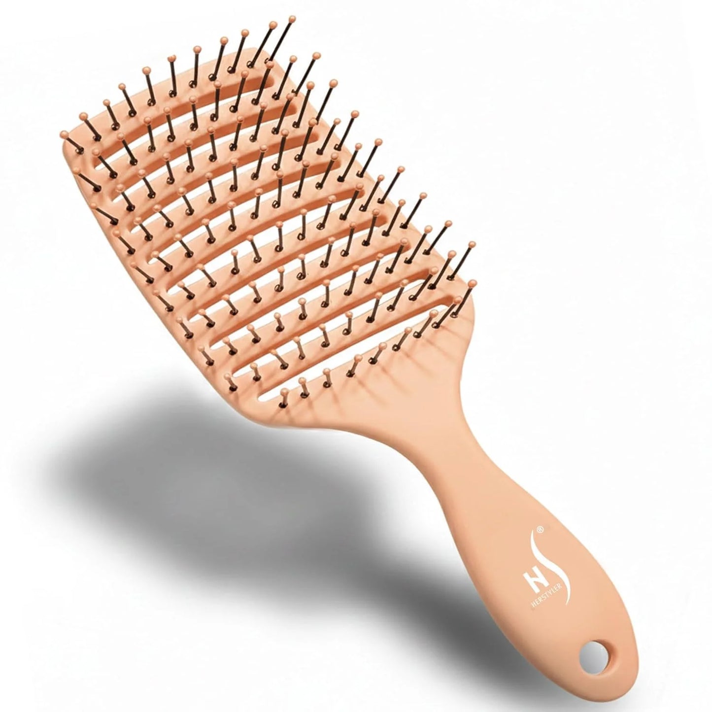Herstyler Vent Brush for Hair - Detangler for Faster Blow Drying - Black