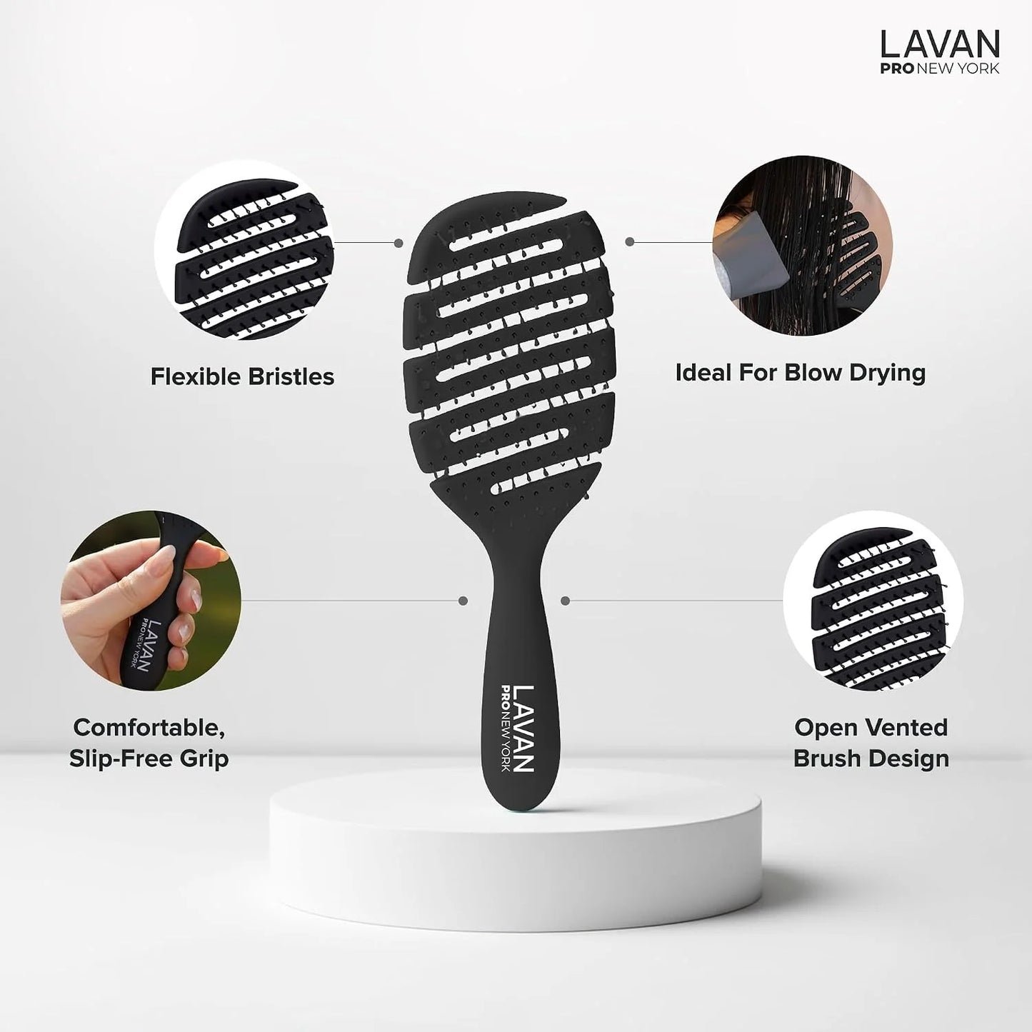 Flex Detangling Hair Brush (BABY BLUE)