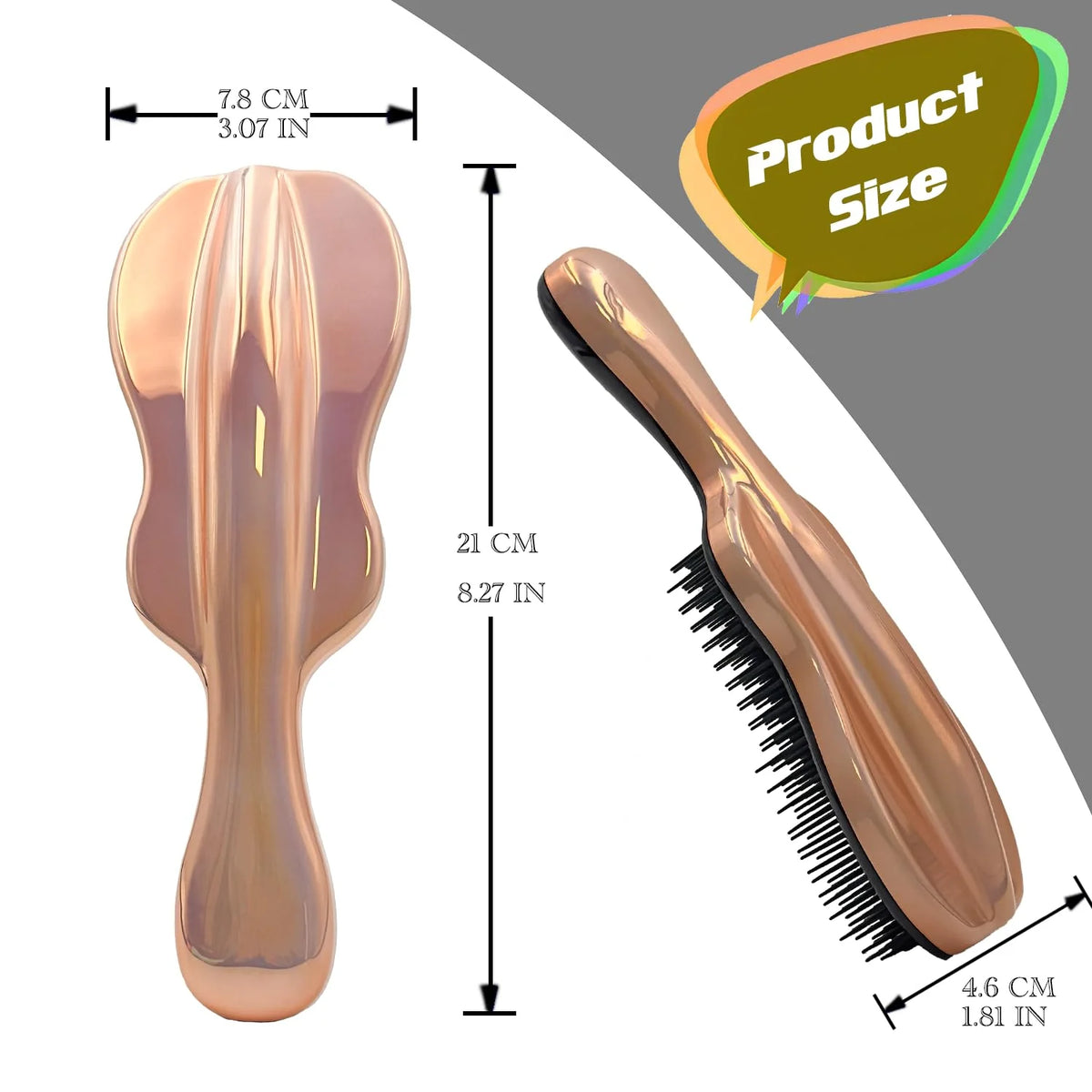WYNK Detangling Hairbrush Detangler 2 Pack for Adults & Kids, Iridescent