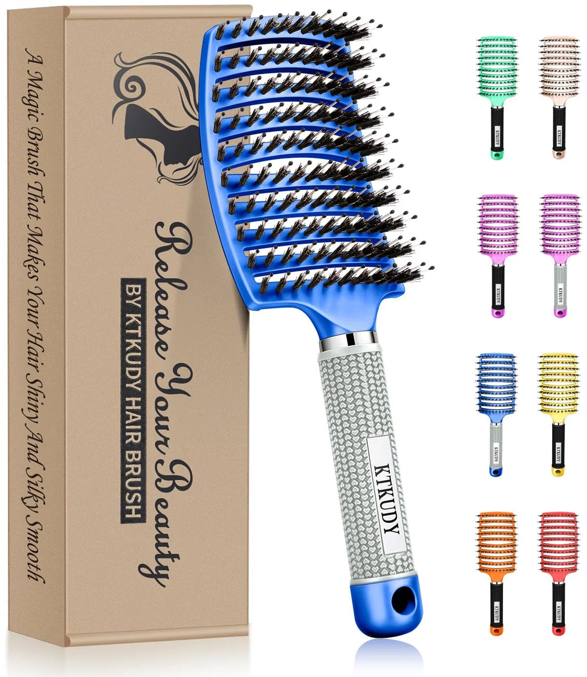 Detangling Brush for Women & Kids, Wet & Dry Hair, All Hair Types