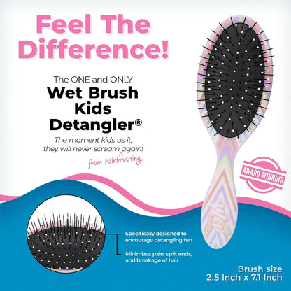 Wet Brush Kids Detangler Hair Brushes - Chevron - Midi Detangling Brush with Ultra-Soft IntelliFlex Bristles Glide Through Tangles with Ease - Pain-Free Comb for All Hair Types