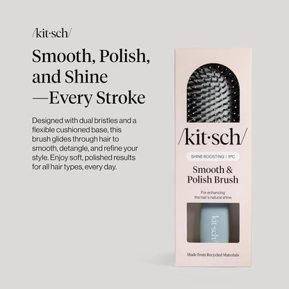 Kitsch Smooth & Polish Hair Brushes For Women and Men - Haze Blue