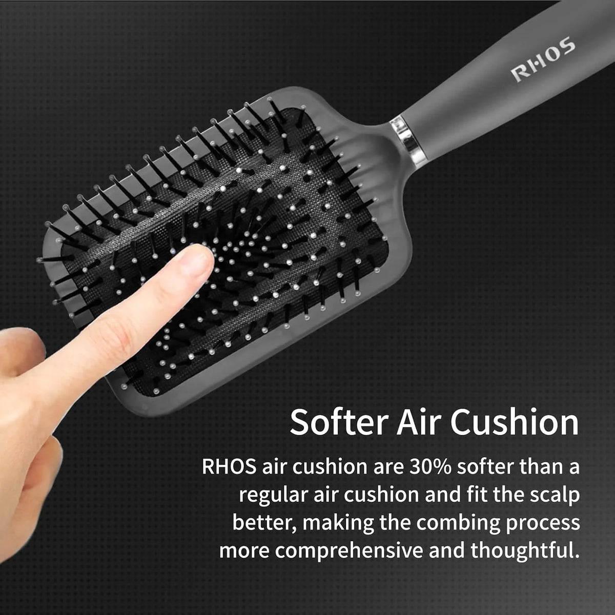 Purple Square Paddle Hair Brush for Women Men's Thin,Short,Thick,Long Hair