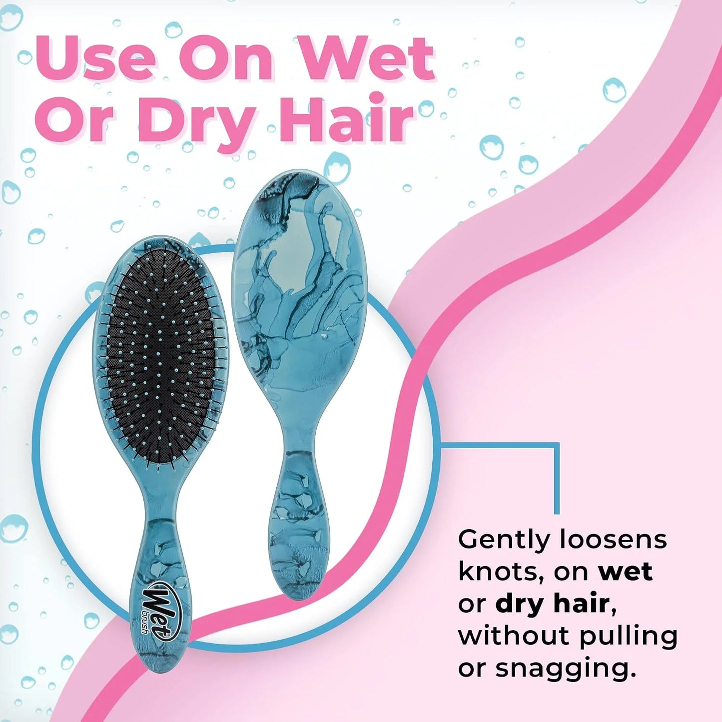 Wet Brush Original Detangler Hair Brush, Arctic Blue - All Hair Types - Ultra-Soft IntelliFlex Detangler Bristles Glide Through Tangles with Ease - Pain-Free Comb for Men & Women
