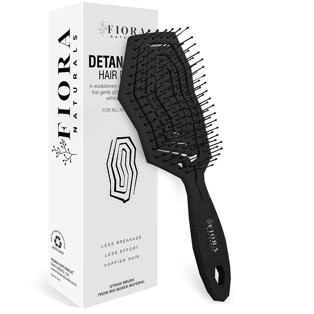 Fiora Naturals Detangling Hair Brush for Women, Detangler Hair Brush, Pink
